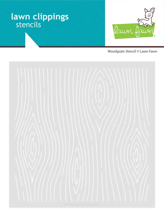 Lawn Fawn Woodgrain Stencil Schablone Holzmaserung 15x15