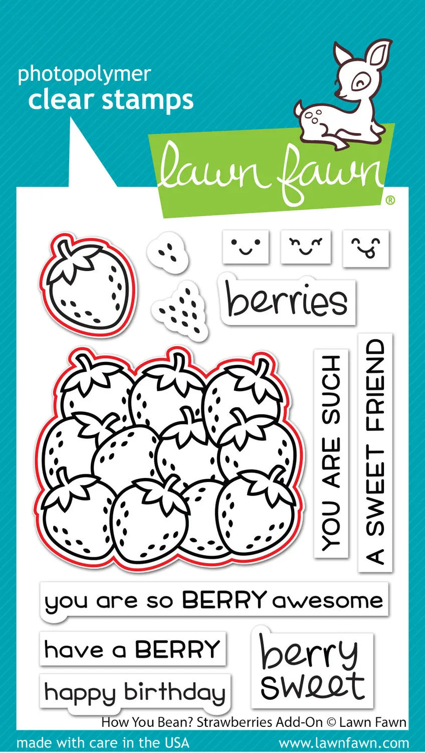 Lawn Fawn How You Bean Erdbeeren Stanze Add-On