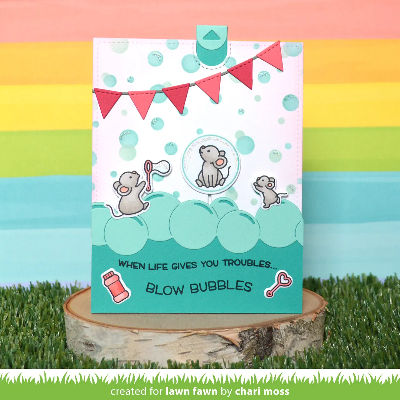 Lawn Fawn Bubble Border LF2527 Stanzschablone Bordüre