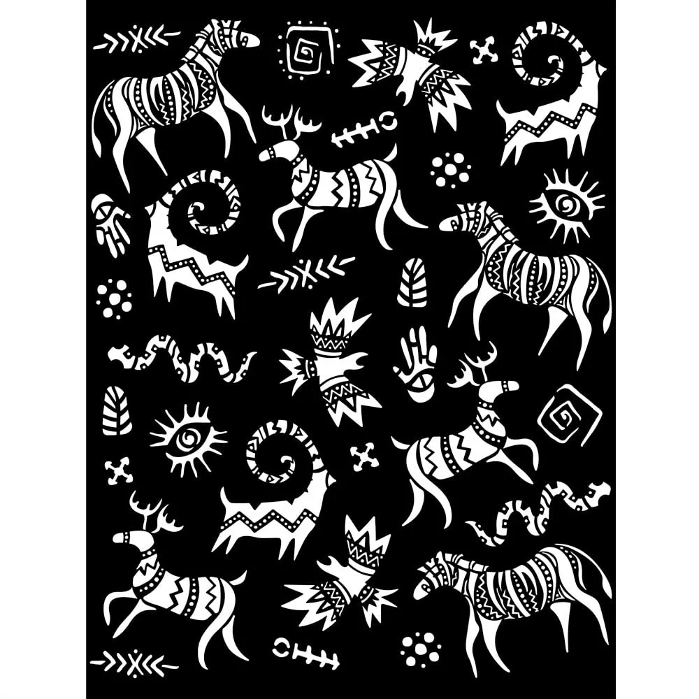 Stamperia Savana Thick Stencil 20x25 Schablone Graffiti