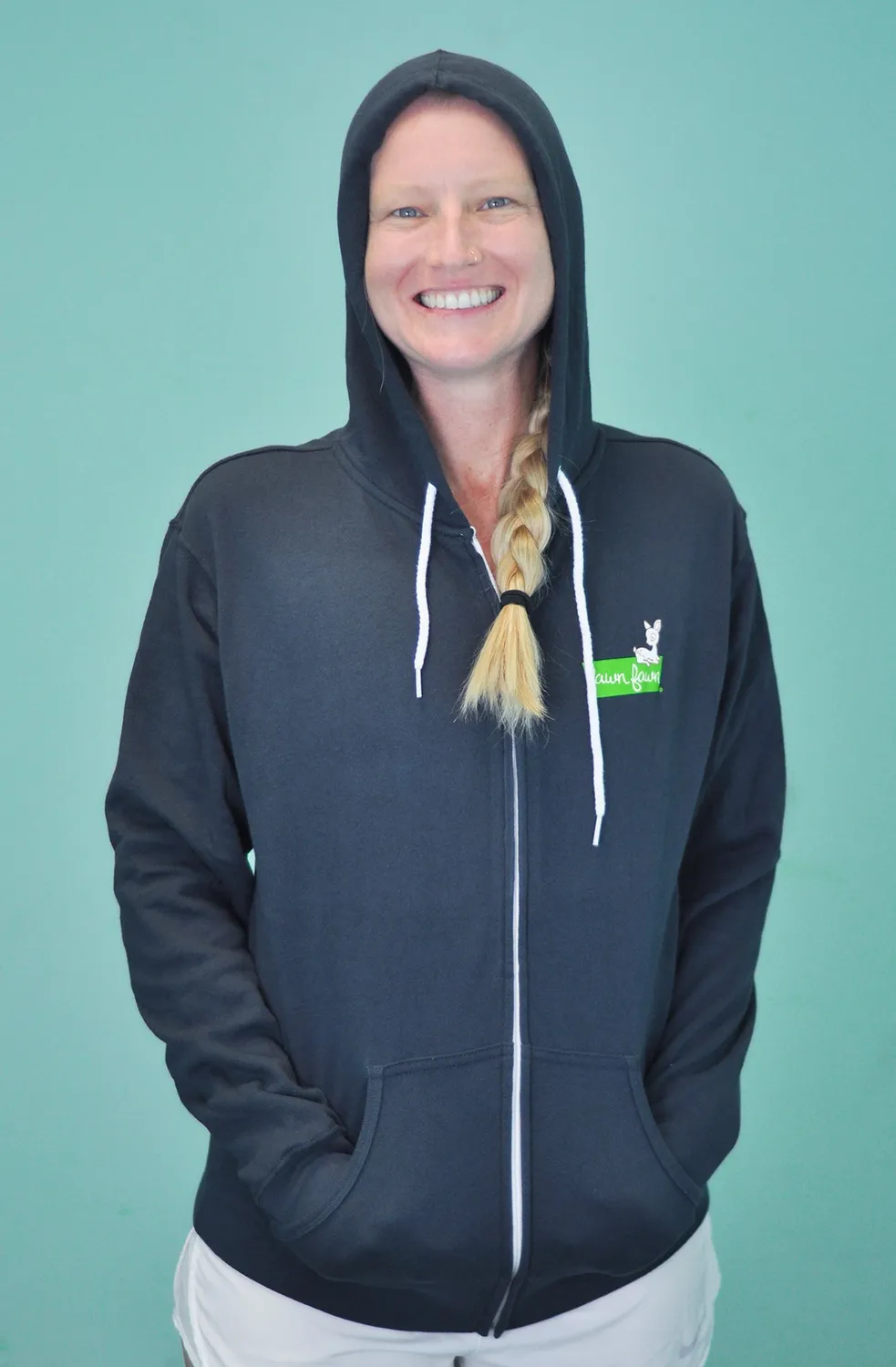 Lawn Fawn Zip-Up Hoodie Medium Kapuzenjacke Baumwolle