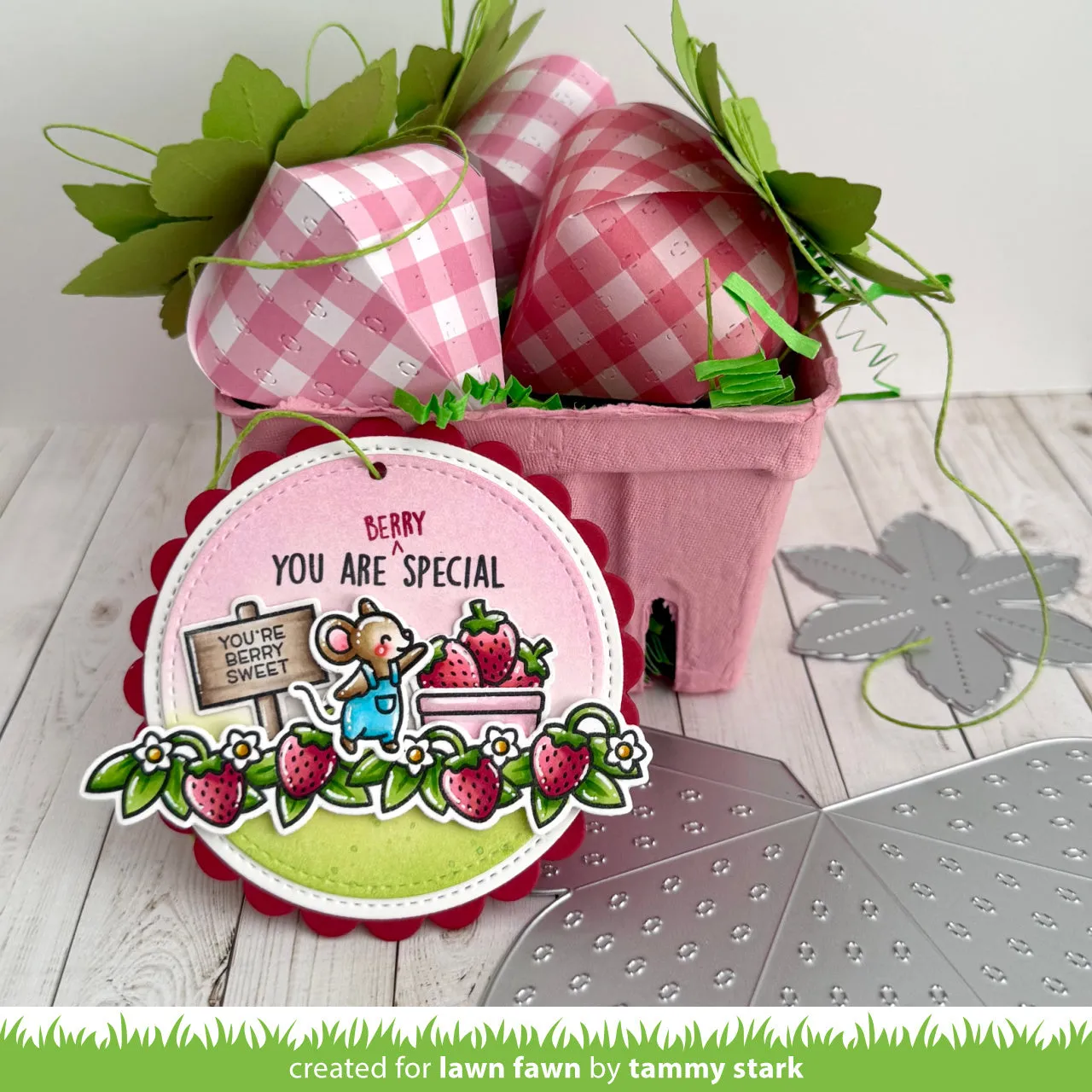 Lawn Fawn Strawberry Treat Box Stanzen 2-tlg