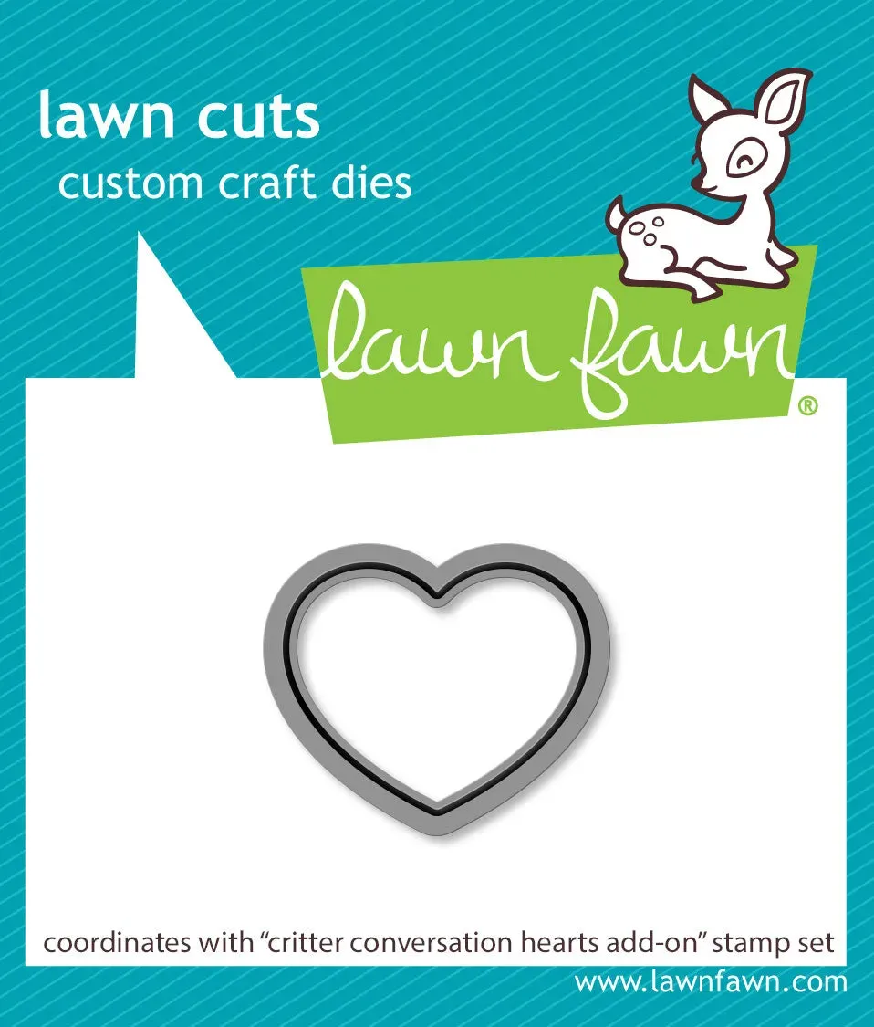 Lawn Fawn Critter Conversation Hearts LF3952 Stanze