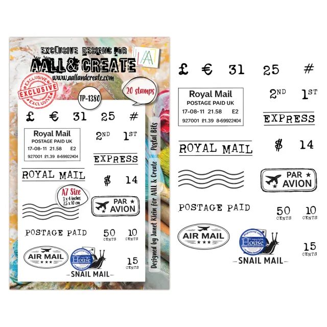 AALL and Create TP-1380 Postal Bits Stempelset A7