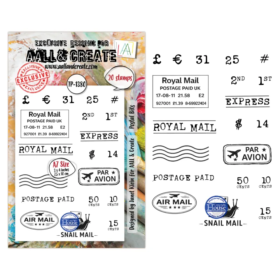 AALL and Create TP-1380 Postal Bits Stempelset A7