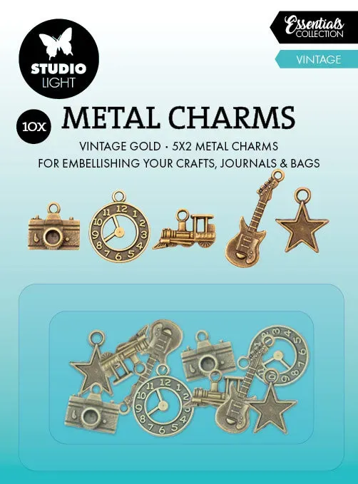 StudioLight Essentials Vintage Metall Charms 10 Stück