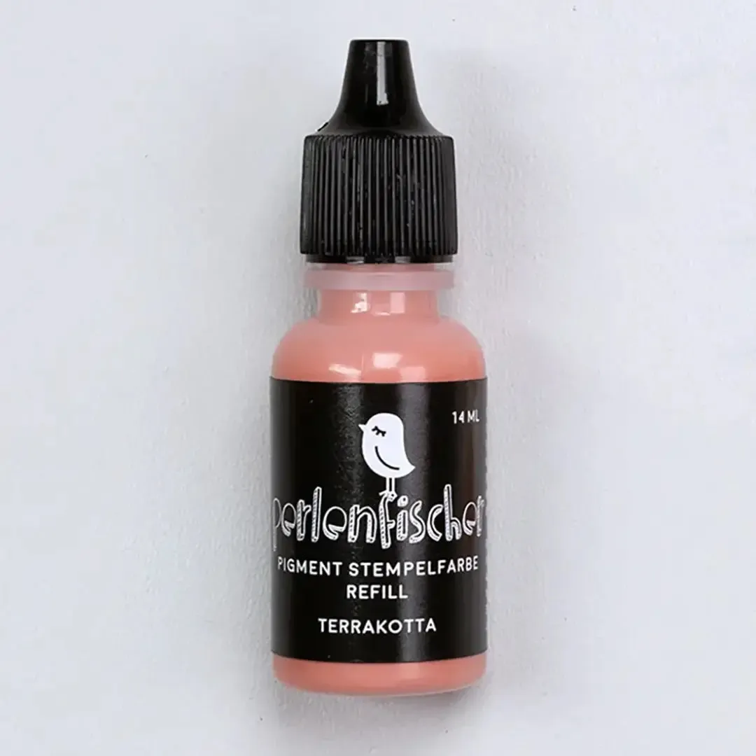 Perlenfischer Pigment Stempelfarbe Refill Terrakotta 14ml