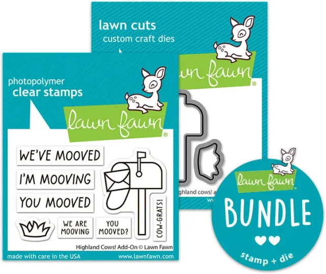 Lawn Fawn Highland Cows Add-On Stempel+Stanze Bundle