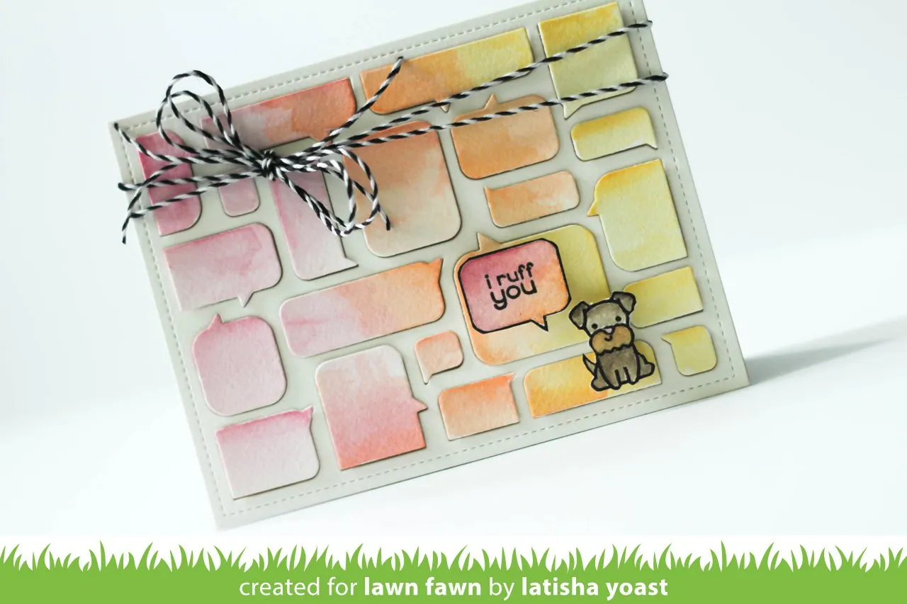 Lawn Fawn Lawn Cuts Speech Bubble Backdrop Stanzschablone 14x11cm