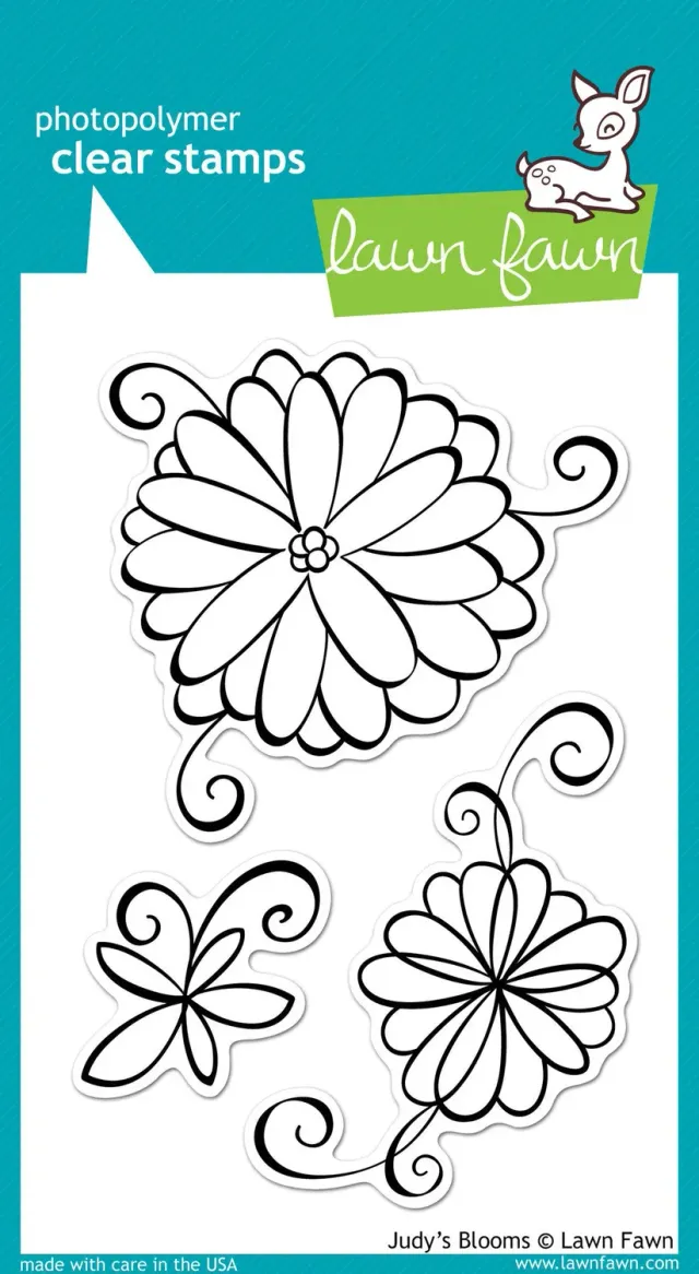 Lawn Fawn Judy's Blooms Stempelset 3-teilig Blumen