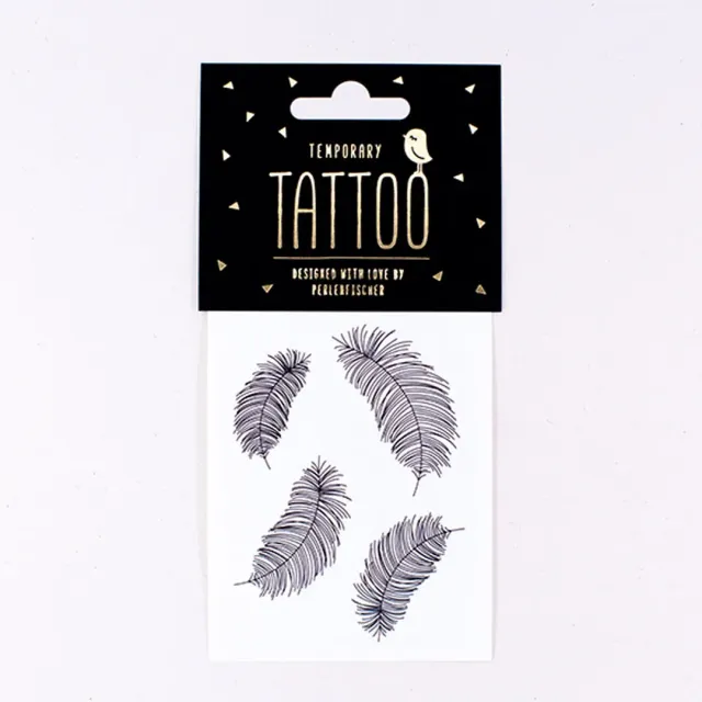 Perlenfischer Feine Feder Tattoo temporär