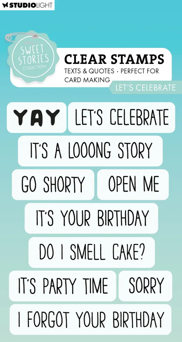 StudioLight Sweet Stories Let's celebrate Stempel 102x74 mm