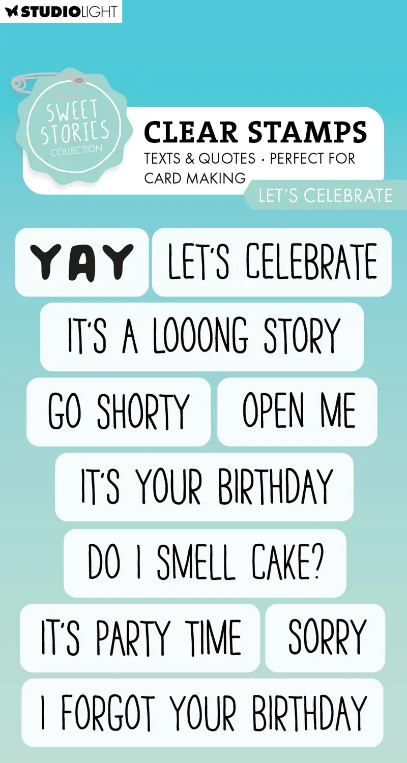 StudioLight Sweet Stories Let's celebrate Stempel 102x74 mm