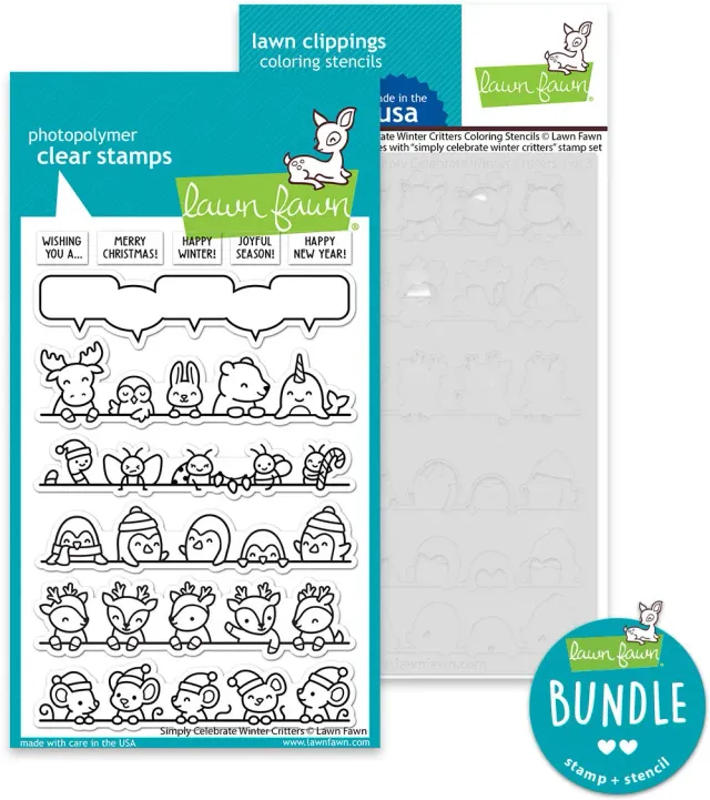 Lawn Fawn Simply Celebrate Winter Critters Stempel Set