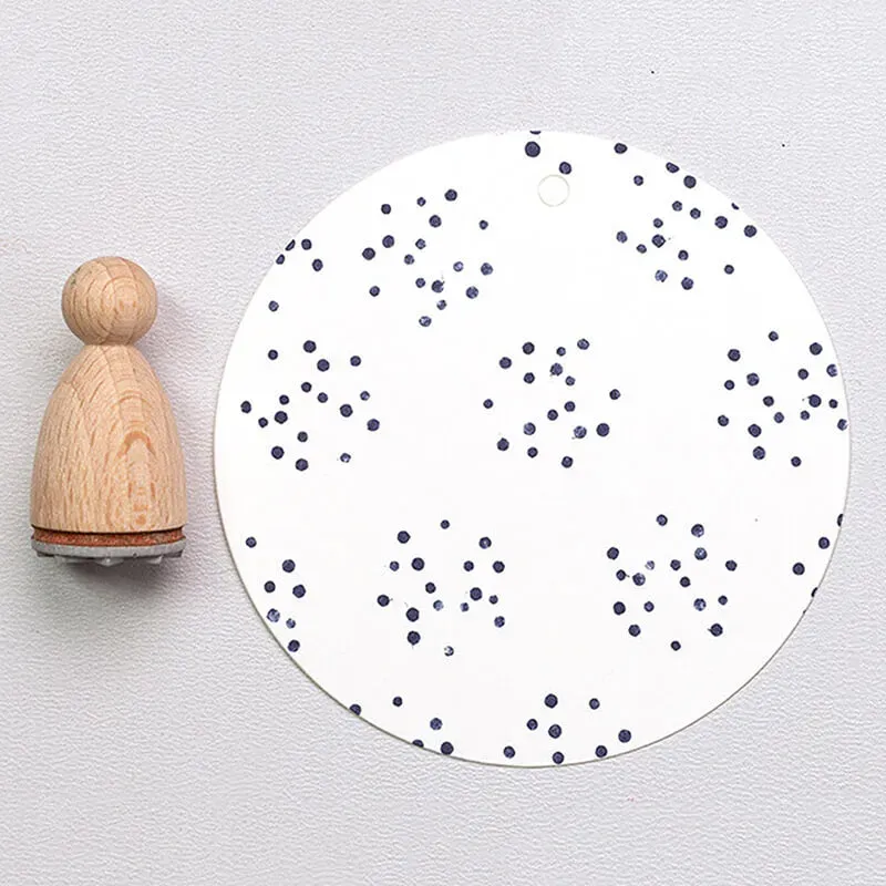 Perlenfischer Wild Dots Stempel Motiv 15x16 mm Holz