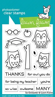 Lawn Fawn So Owlsome Stempelset Eulen Lehrer