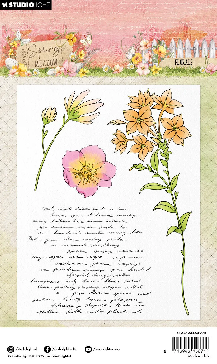 StudioLight Spring Meadow Florals Clear Stempel Blumen