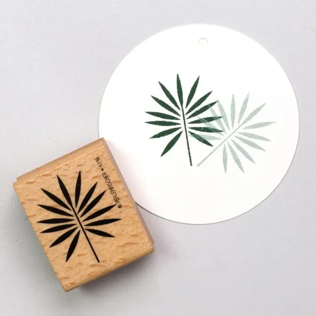 Perlenfischer Palmenblatt 2 Stempel 35x29 mm Boho