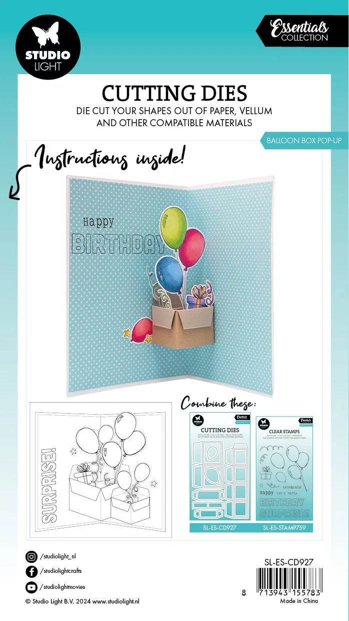 Studio Light Essentials Balloon Box Pop-up Stanzschablone Box