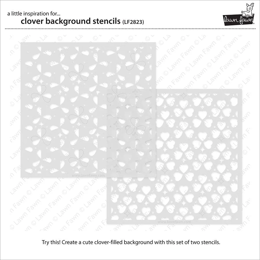 Lawn Fawn Clover Background LF2823 Schablonen Klee