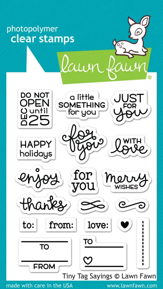 Lawn Fawn Tiny Tag Sayings Clear Stamps Geschenkanhänger Sprüche