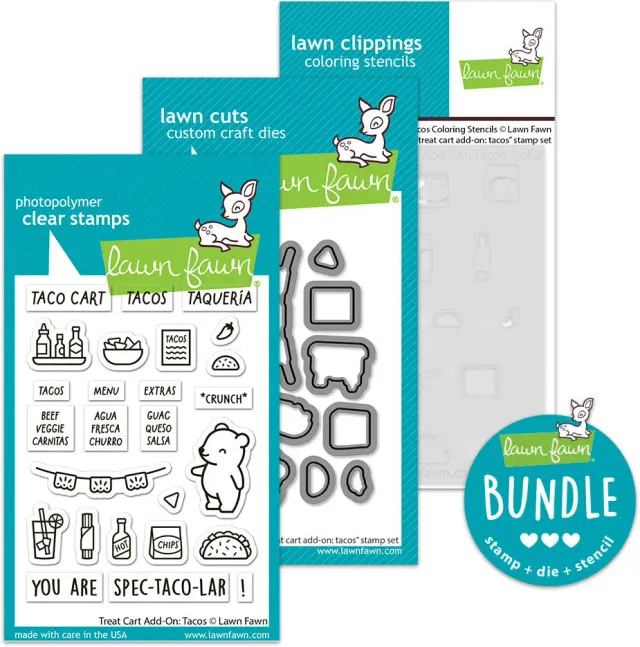 Lawn Fawn Treat Cart Tacos Bundle Stempel Stanz Schablone Fiesta
