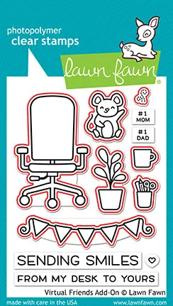 Lawn Fawn Virtual Friends Add-On Stanzschablonen Büro