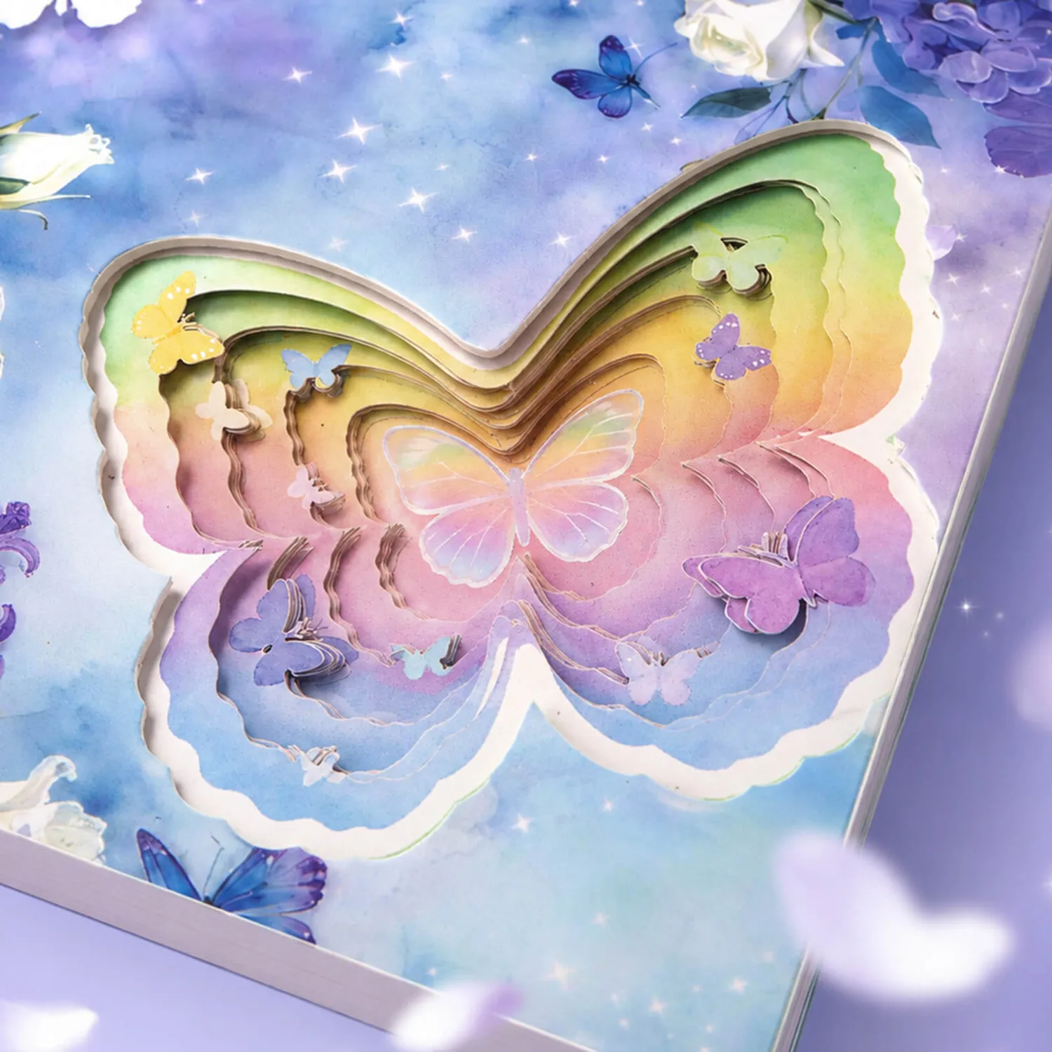 Ieebee Fluttering Blooms Journal 50 Seiten 3D-Cover