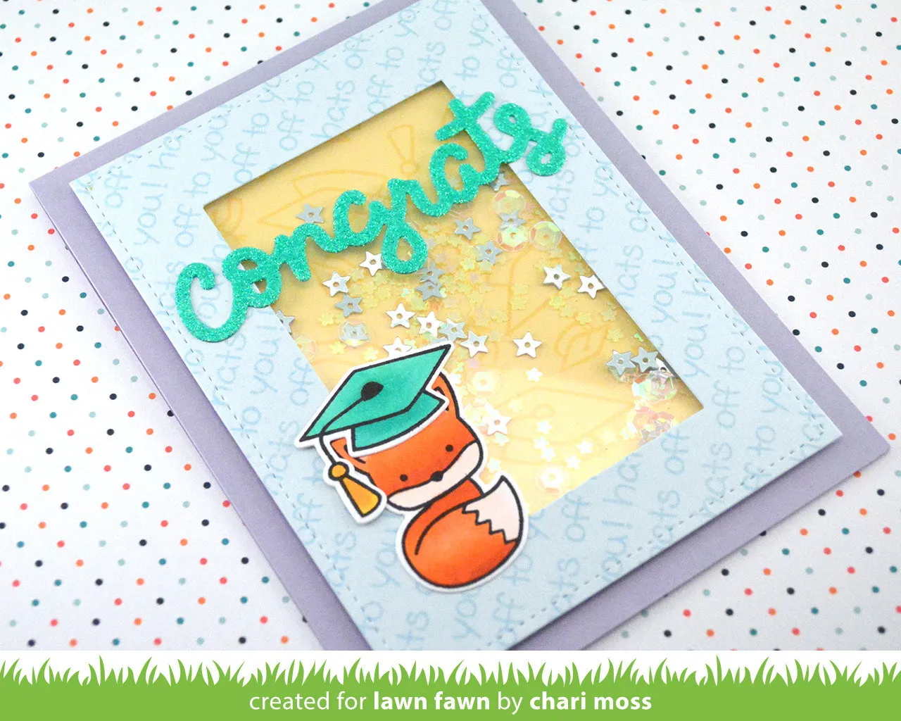Lawn Fawn Scripty Congrats LF911 Lawn Cuts Stanze 9x3 cm