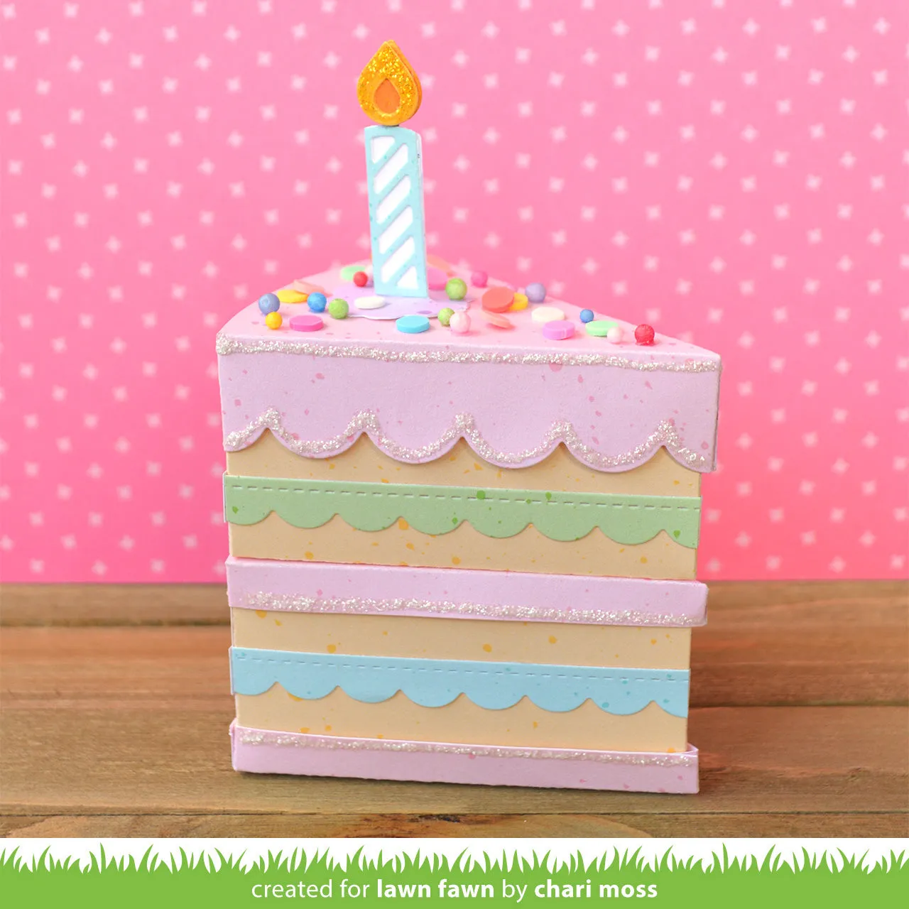 Lawn Fawn Lawn Cuts Cake Slice Box Stanzschablone 8-teilig