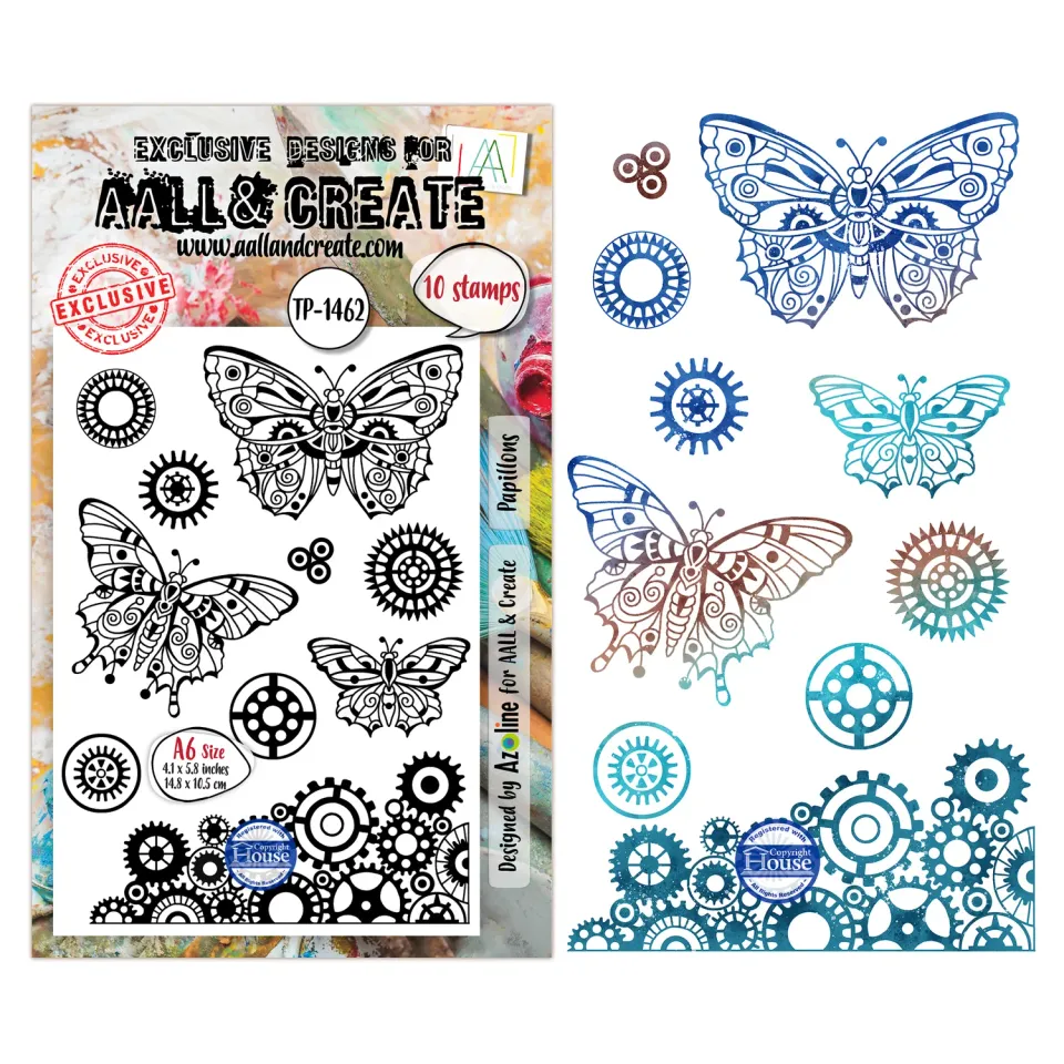 AALL and Create TP-1462 Papillons Stempelset A6 Schmetterling