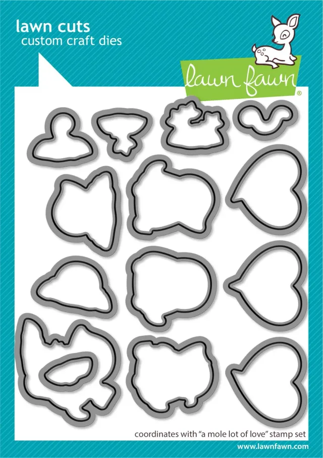 Lawn Fawn A Mole Lot of Love LF3943 Stanzschablonen 14-tlg