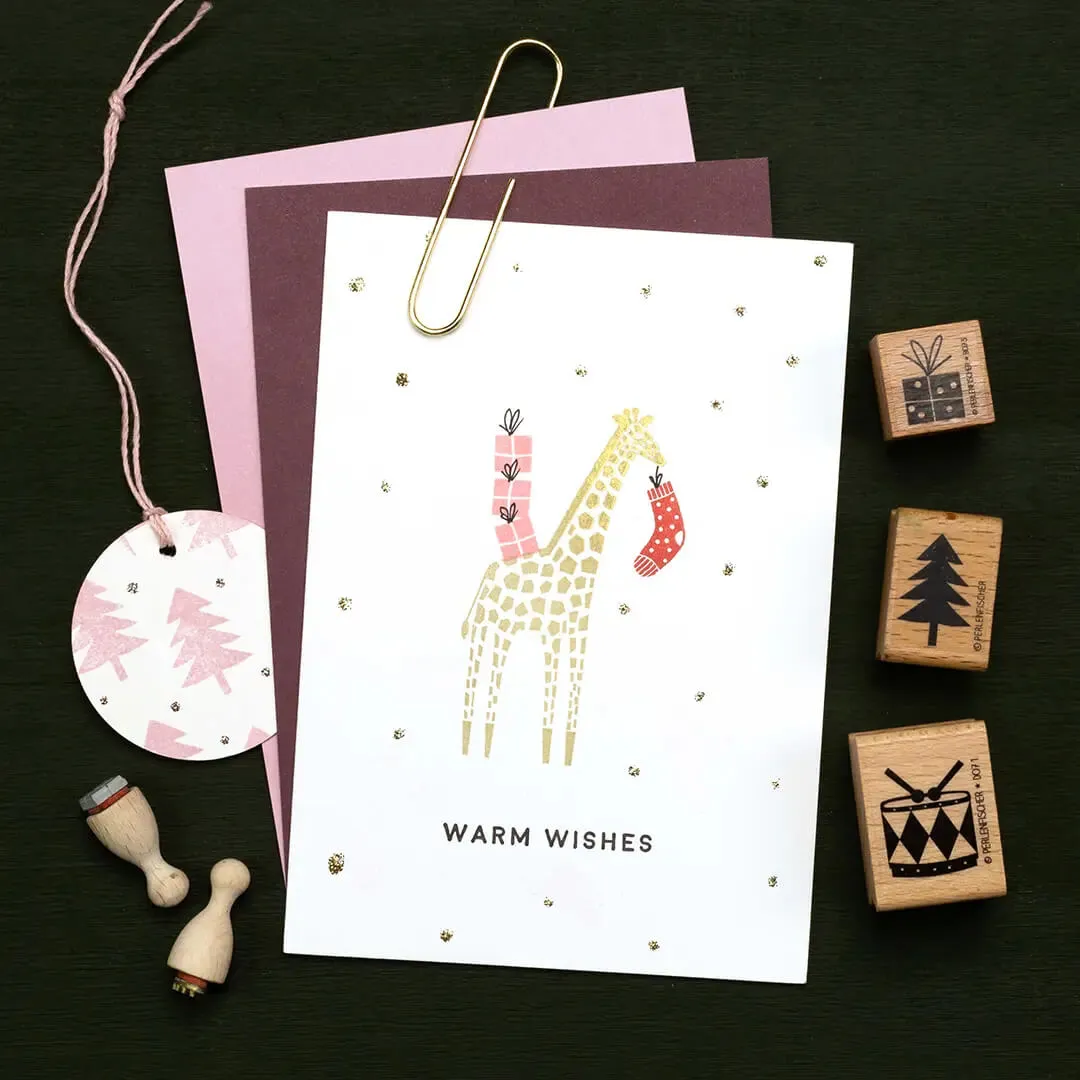 Perlenfischer Warm Wishes Stempel Schriftzug