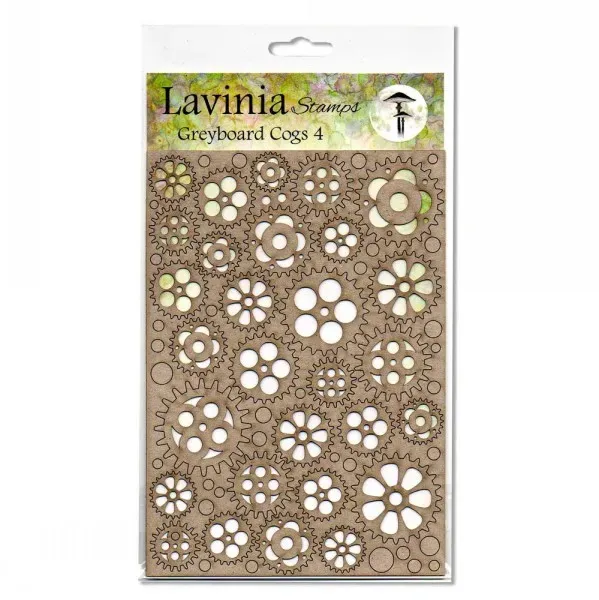 Lavinia Stamps Greyboard Cogs 4 Graupappe