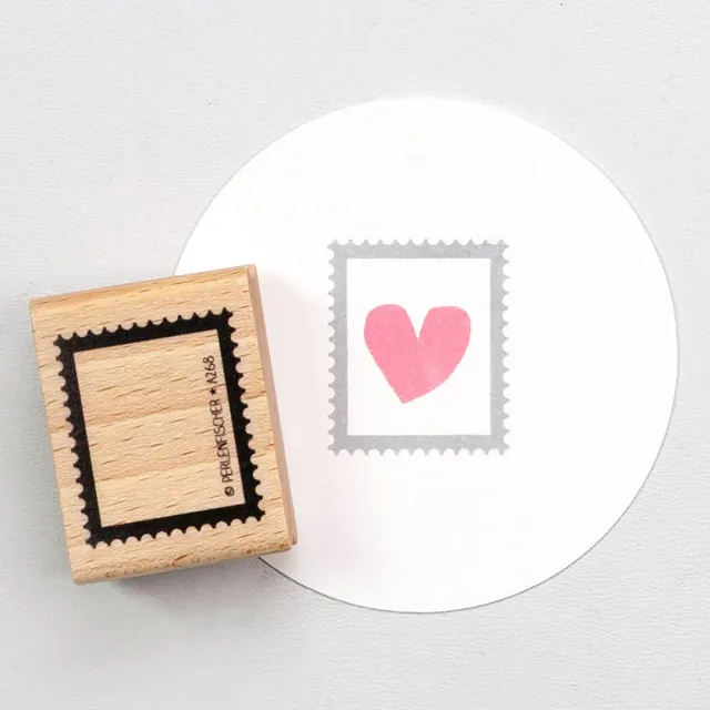 Perlenfischer Postage Stamp Stempel 31,4x26,2 mm