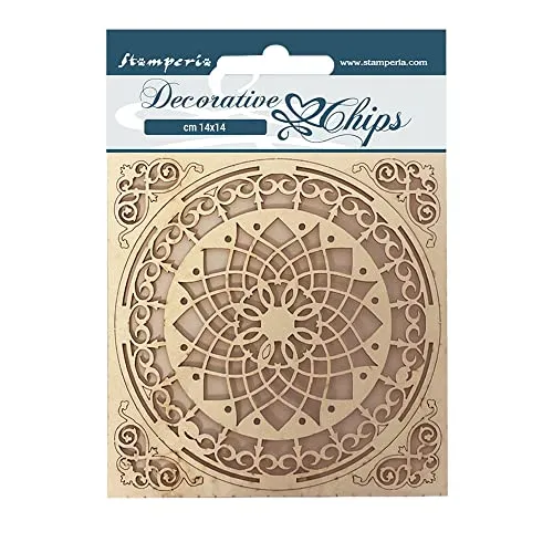 Stamperia Casa Granada Chipboard Stanzteile 14x14 Teller