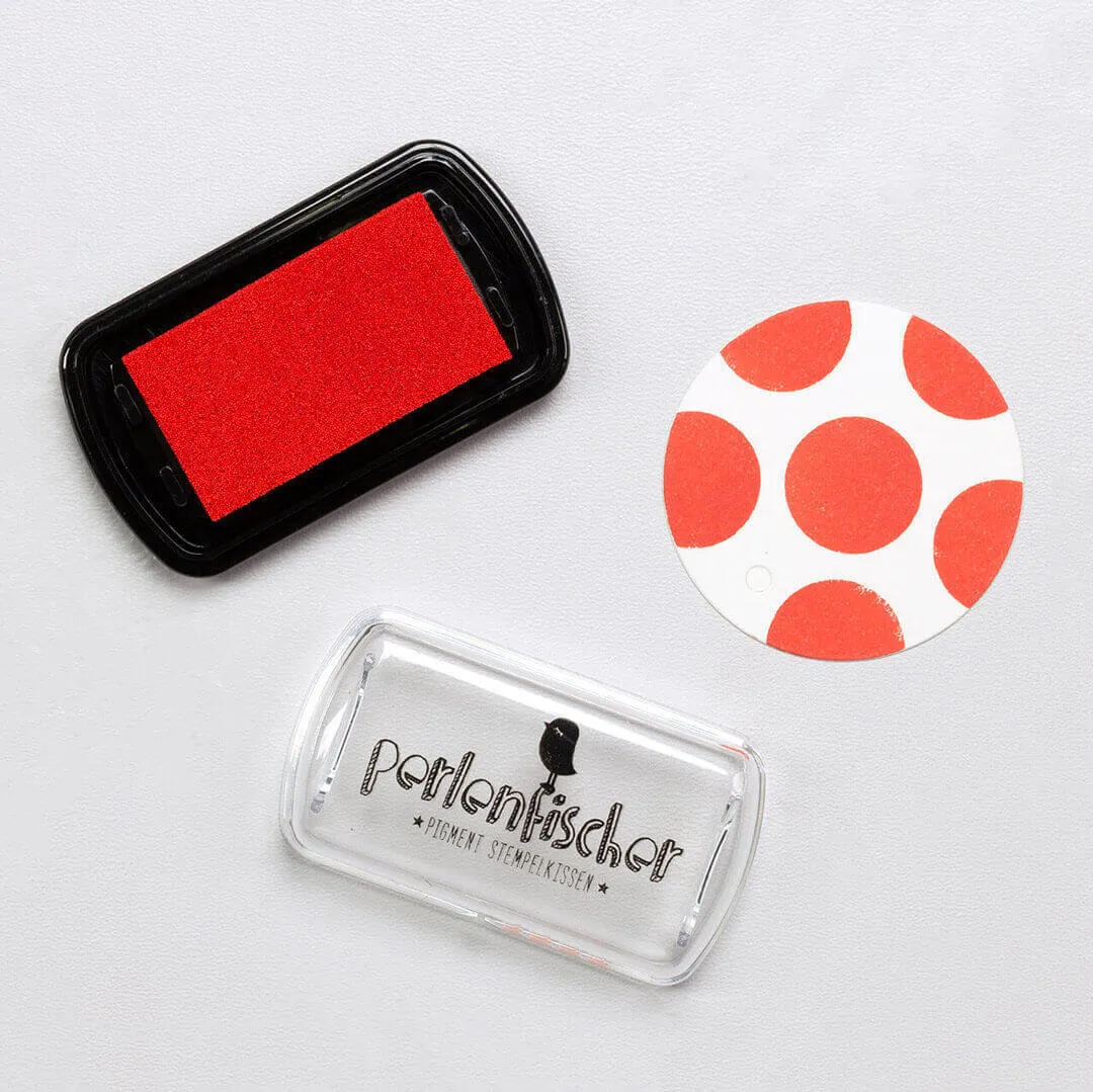 Perlenfischer Rot Mini Stempelkissen Pigment
