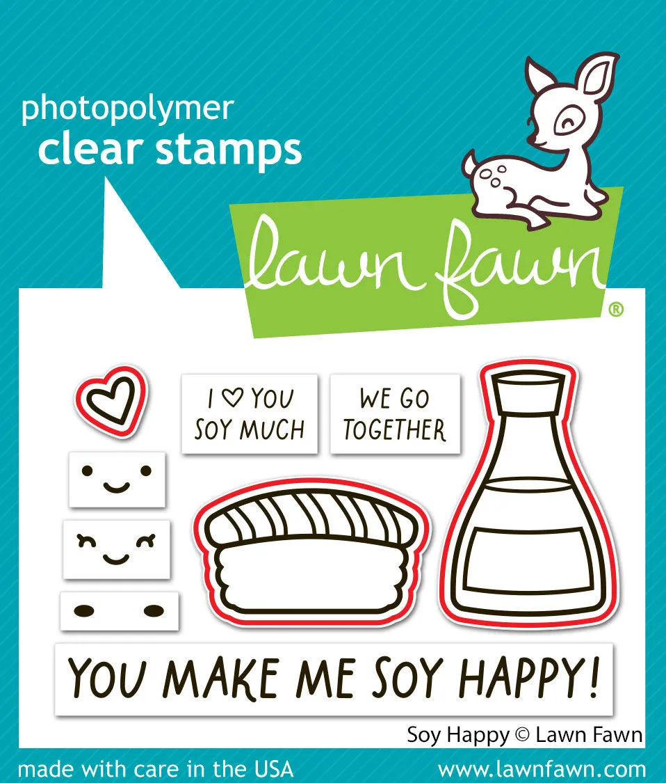 Lawn Fawn Lawn Cuts Soy Happy Stanzschablonen Sushi