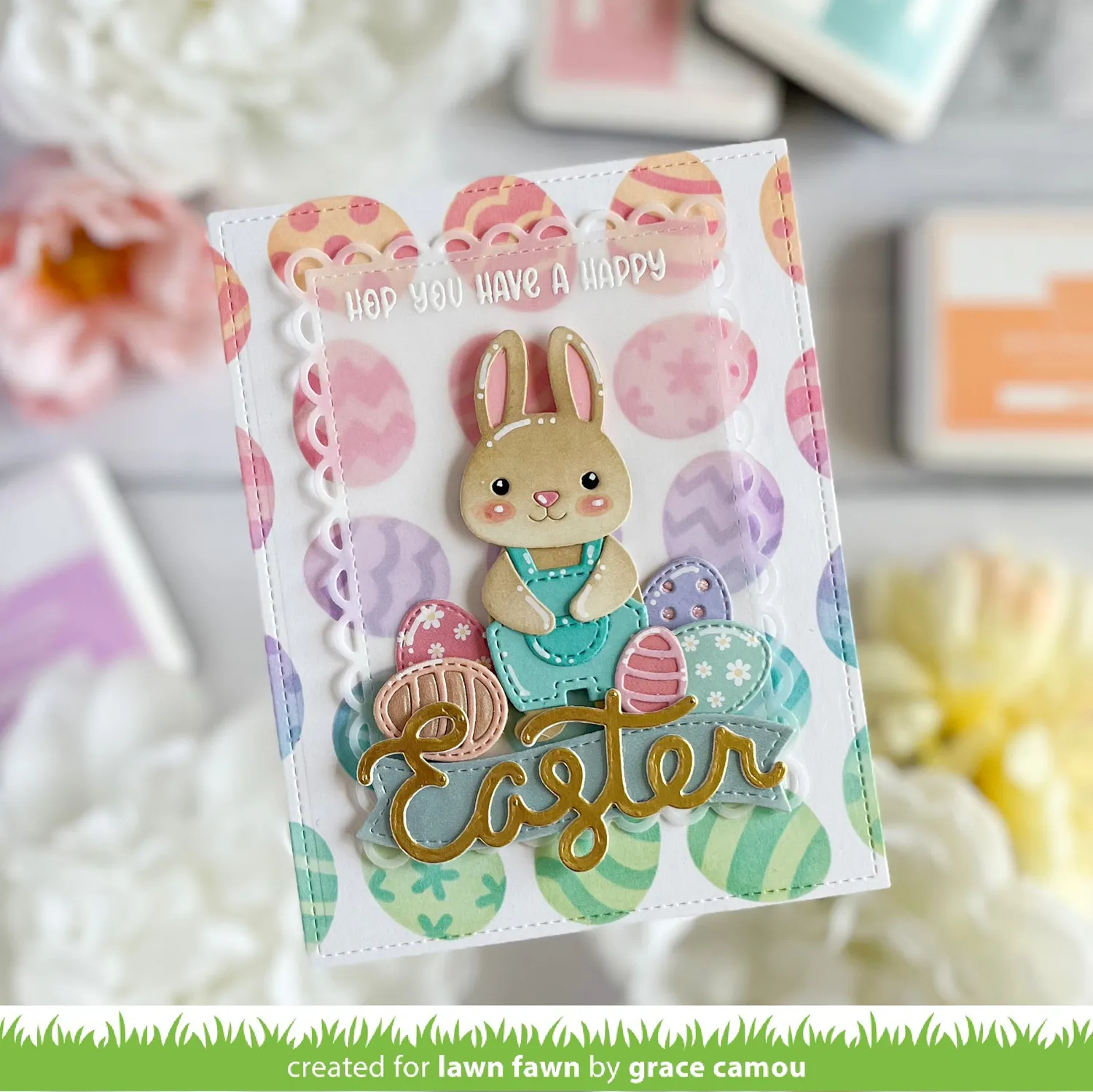 Lawn Fawn Easter Egg Hintergrund Schablonen 2-teilig Ostern