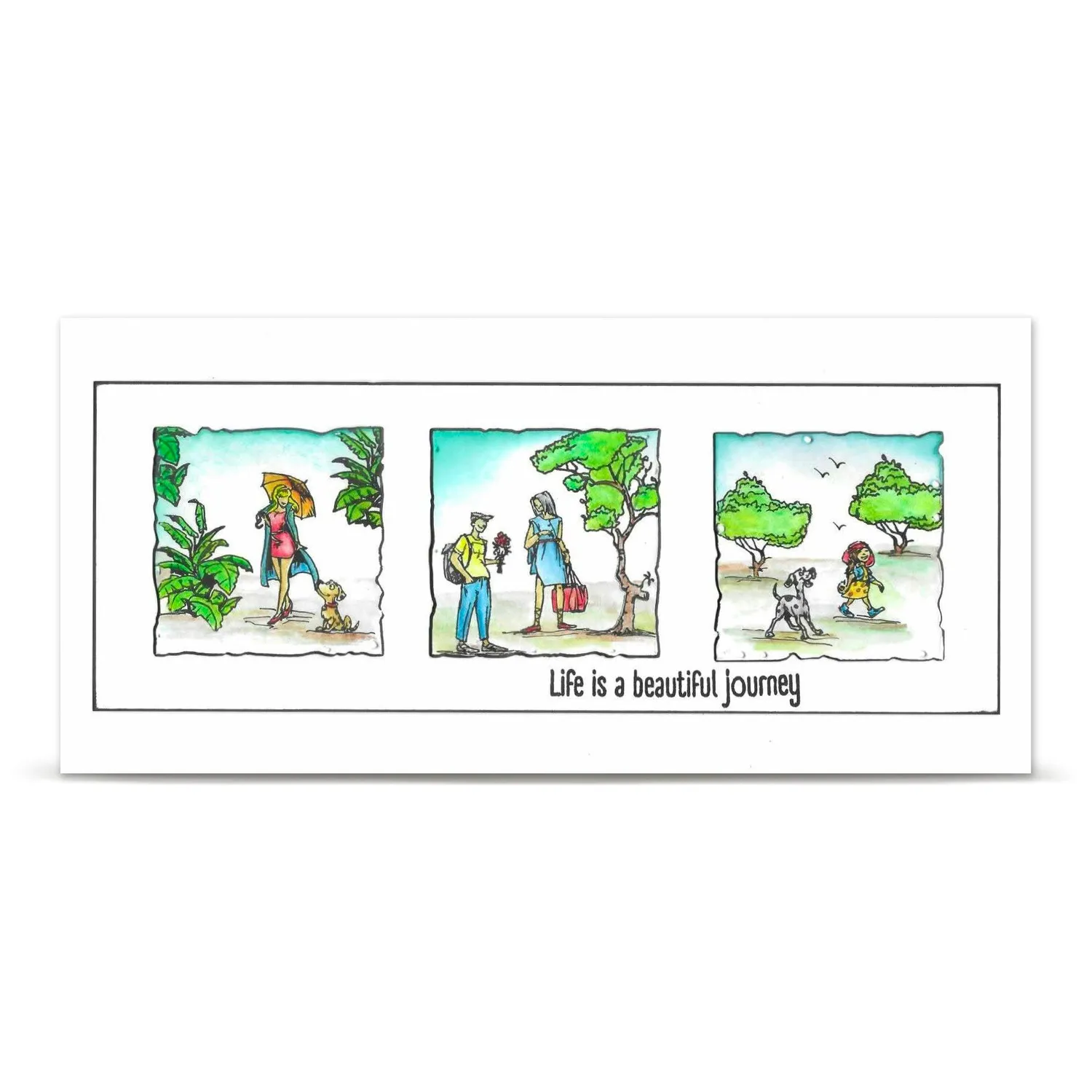 AALL and Create TP-1473 Sidewalk Stories Stempelset A5 18-teilig