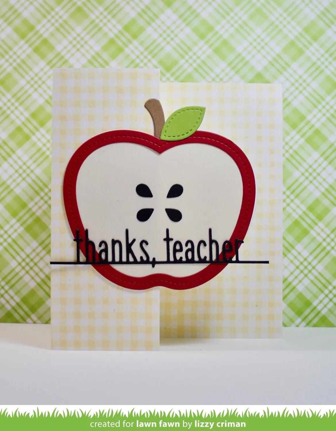 Lawn Fawn Thanks Teacher Line Border Stanzschablone Schrift