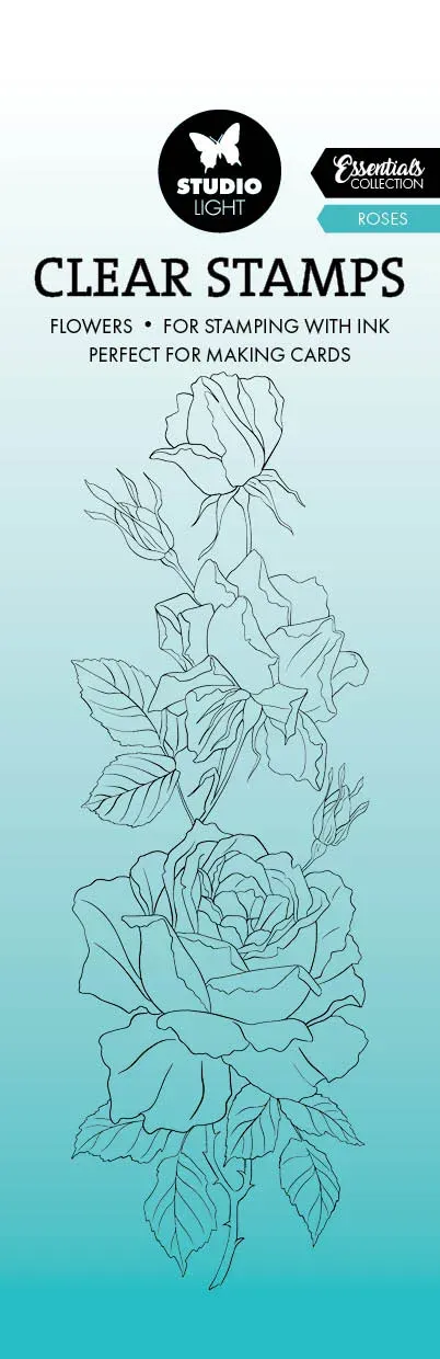 StudioLight Essentials Roses Clear Stamp Rosen Bordüre