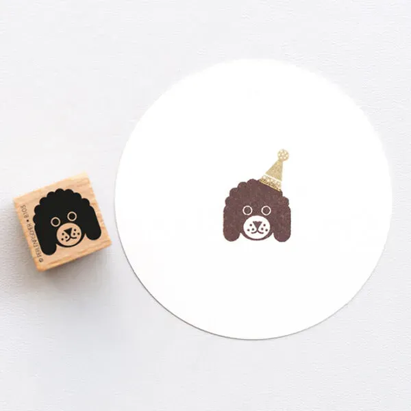 Perlenfischer Doodlekopf Stempel Hund 17x18 mm