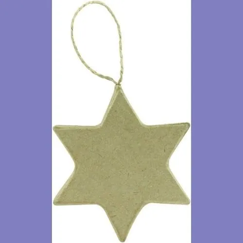 décopatch NO025O Stern Pappmaché-Rohling 6,5x7,5 cm flach