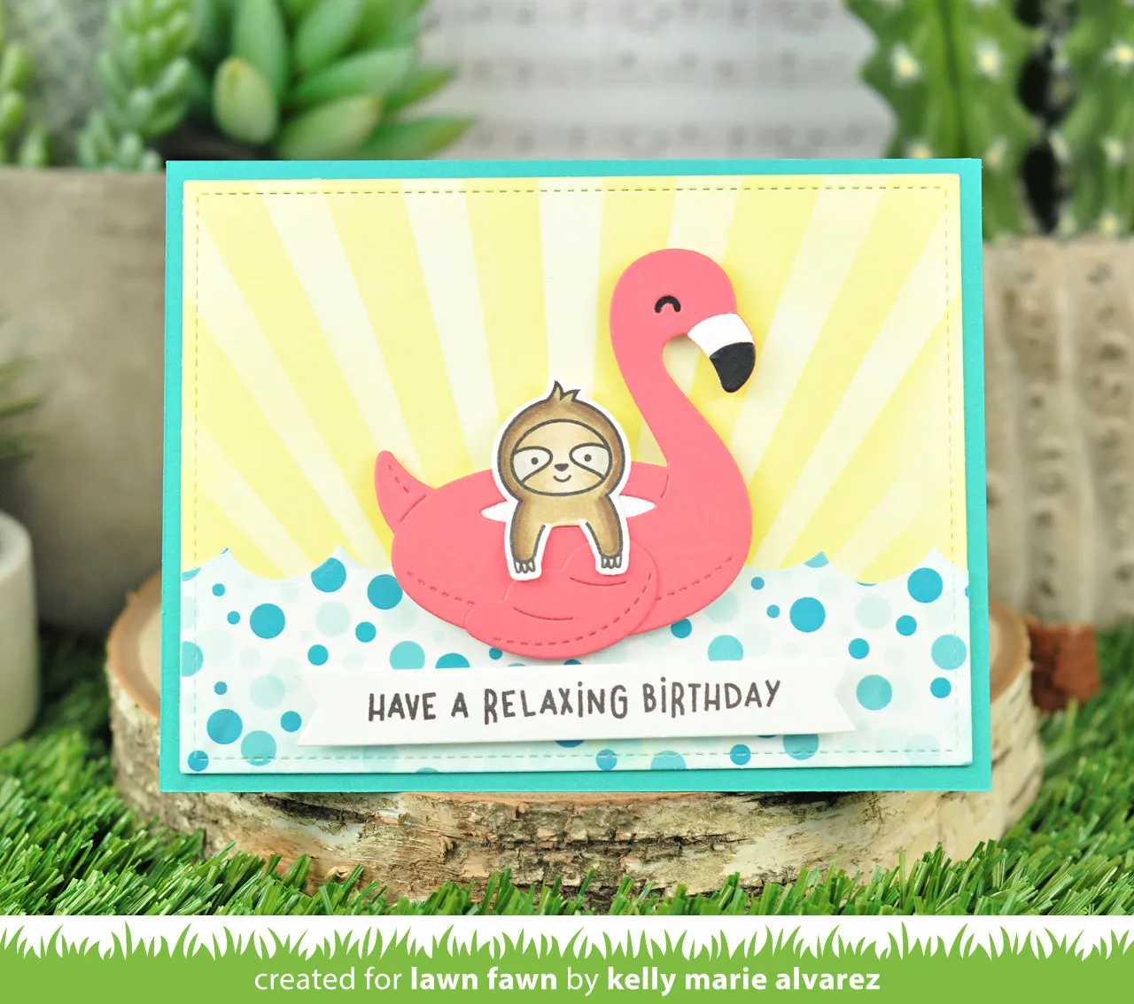 Lawn Fawn Sunray Background Stencil Schablone 15x15 cm