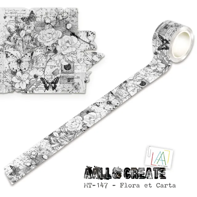 AALL and Create MT-147 Flora et Carta Washi Tape 10 m ablösbar