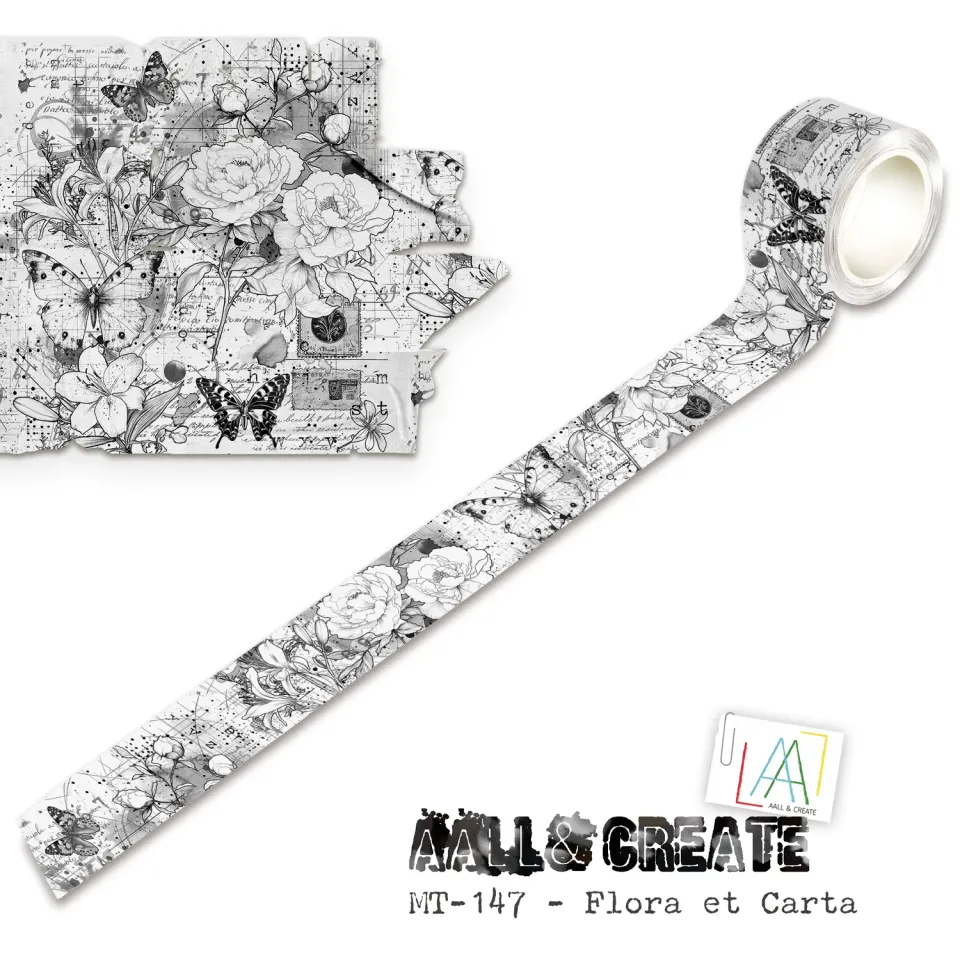 AALL and Create MT-147 Flora et Carta Washi Tape 10 m ablösbar