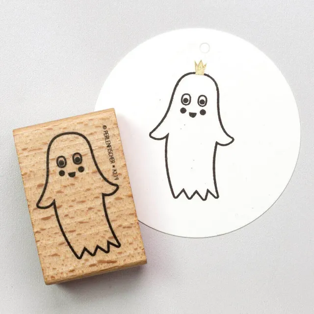 Perlenfischer Gespenst groß Stempel 45x30mm Halloween