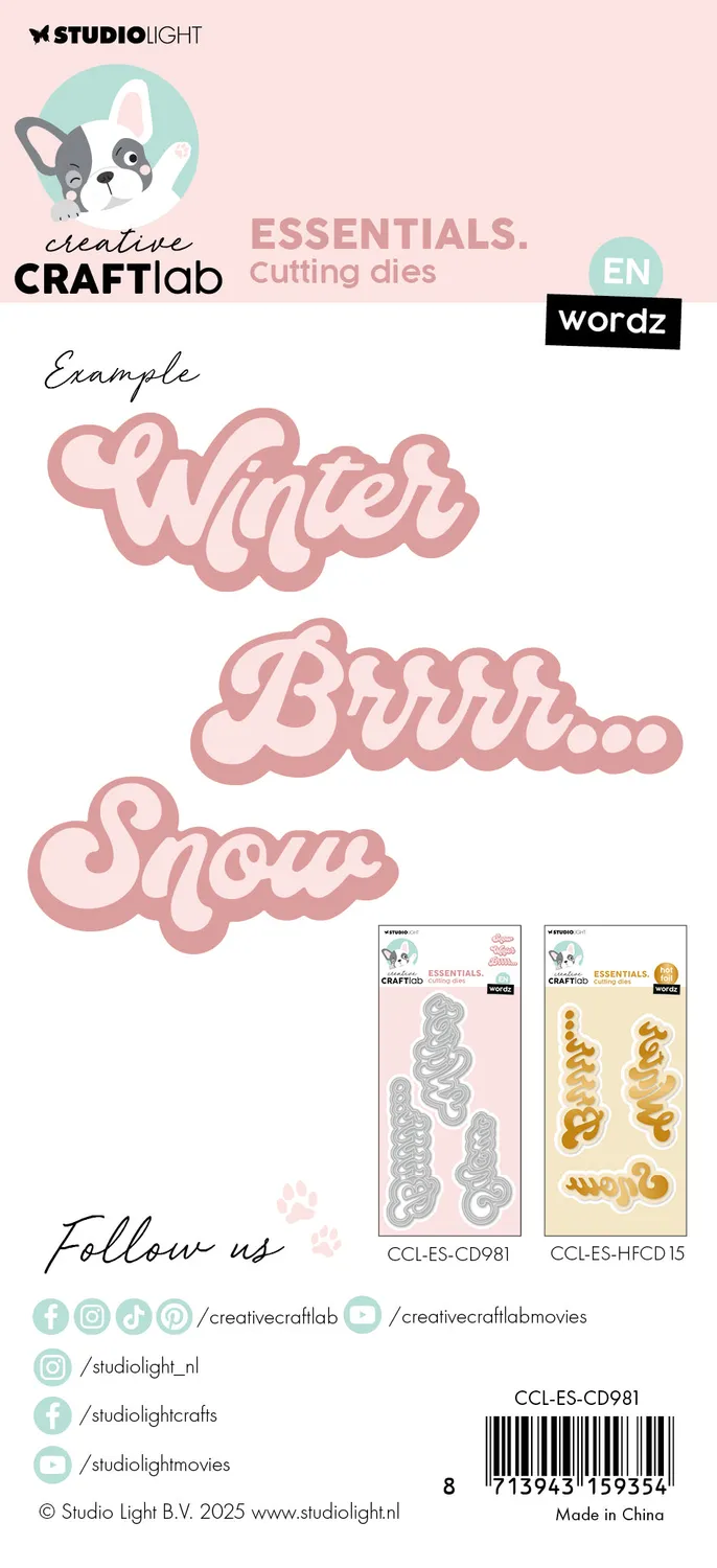 Creative Craftlab Essentials Wordz Winter Cutting Die Stanze