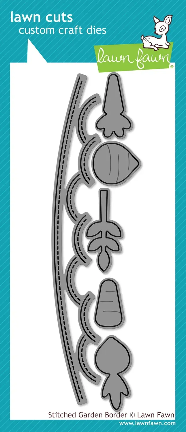 Lawn Fawn Lawn Cuts Stitched Garden Border Stanzen Gemüse